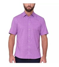 Nick Graham Men's Everywhere Short Sleeve Printed Shirt Size Small Purple
