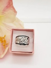 Silver 15mm Hawaiian Hibiscus Tapered Band Ring