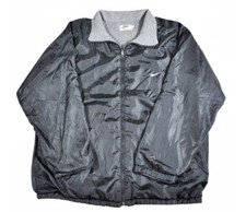 Vintage Nike Made in USA Fleece Zip Black Gray 90s Jacket Size Medium