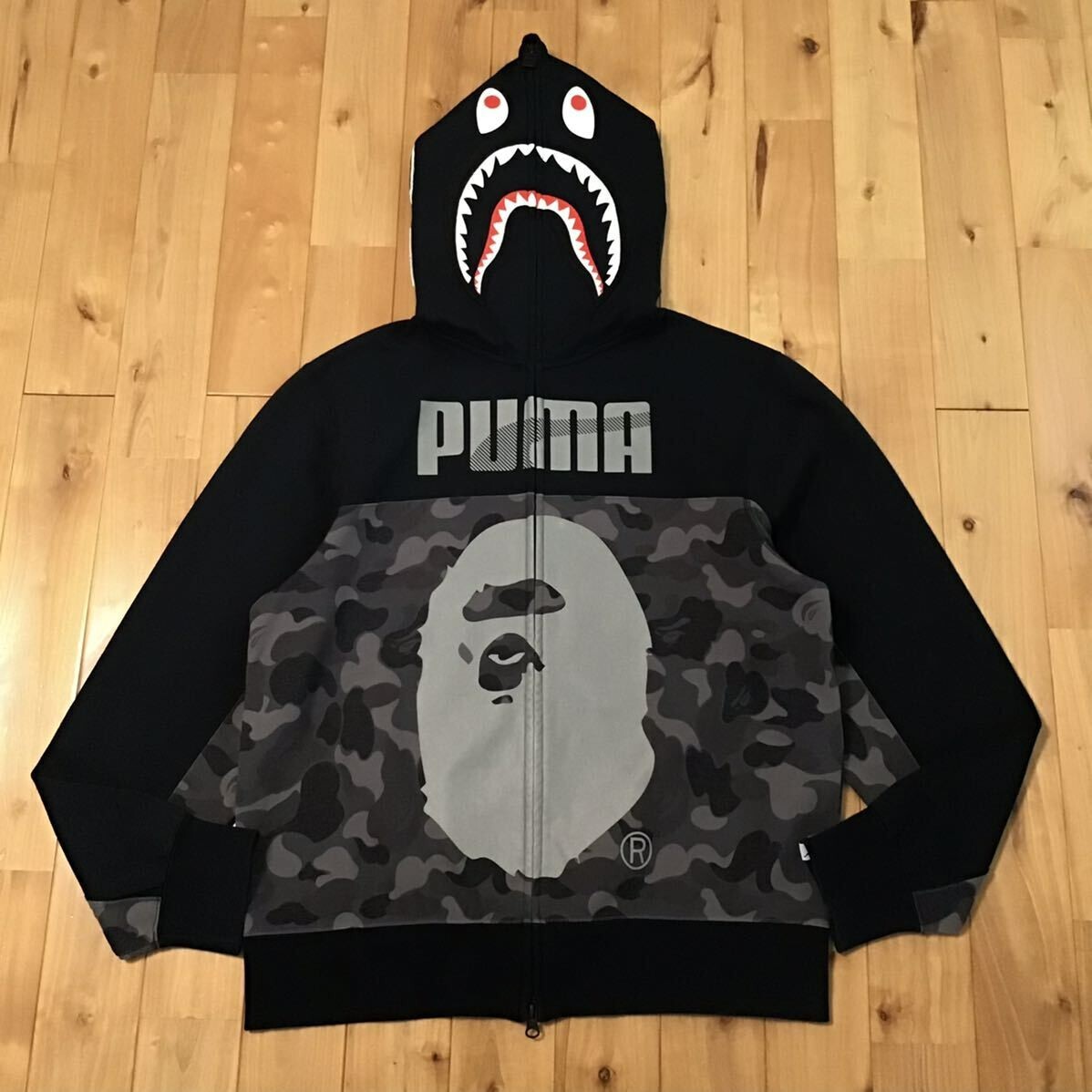 A BATHING APE BAPE PUMA CAMO スウェット　パーカー BAPE × PUMA Long Hoodie Down Jacket ABC camo A Bathing Ape Size XS