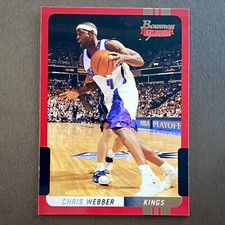 Chris Webber 2004 Bowman Signature #18 MINT Kings NBA HOF Legends Jersey Fox SP