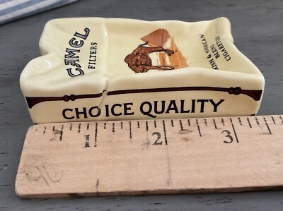 VTG Wrinkled Camel Filters Pack Ceramic Ashtray Cigarette
