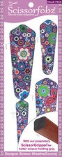 SCISSORFOBZ Designer Scissors Sheath Cover 4pc Pack Purple Butterfly Garden