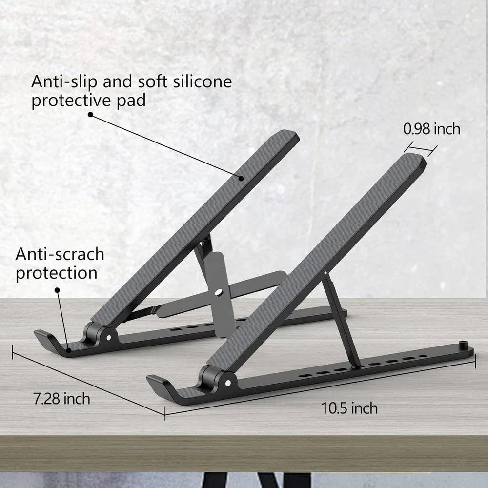 Laptop Stand for Desk, Adjustable Laptop Riser Foldable Portable Tablet Holder,