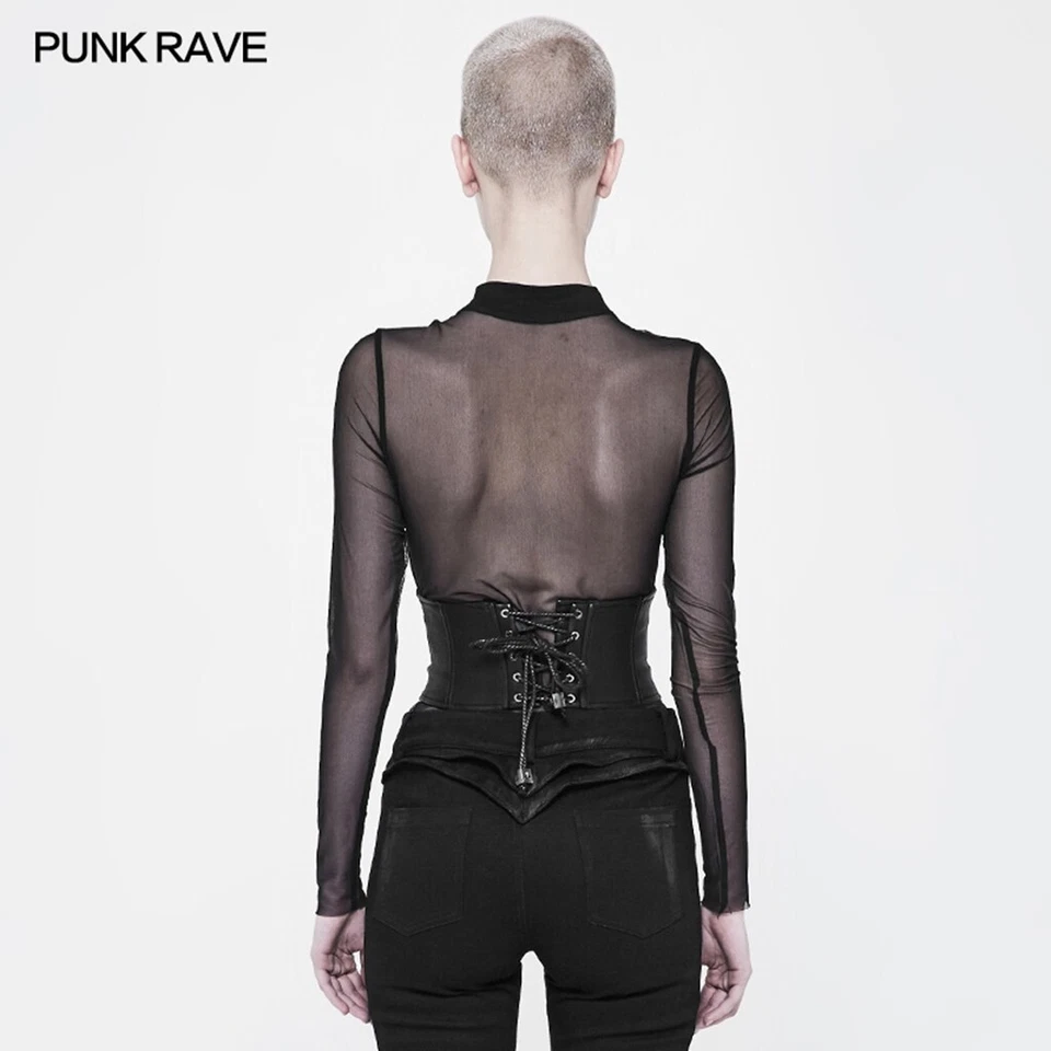 Punk Rave Rock Cosplay Steampunk Gothic Waistband Girdle Black Girdles Corset - Image 3 of 4