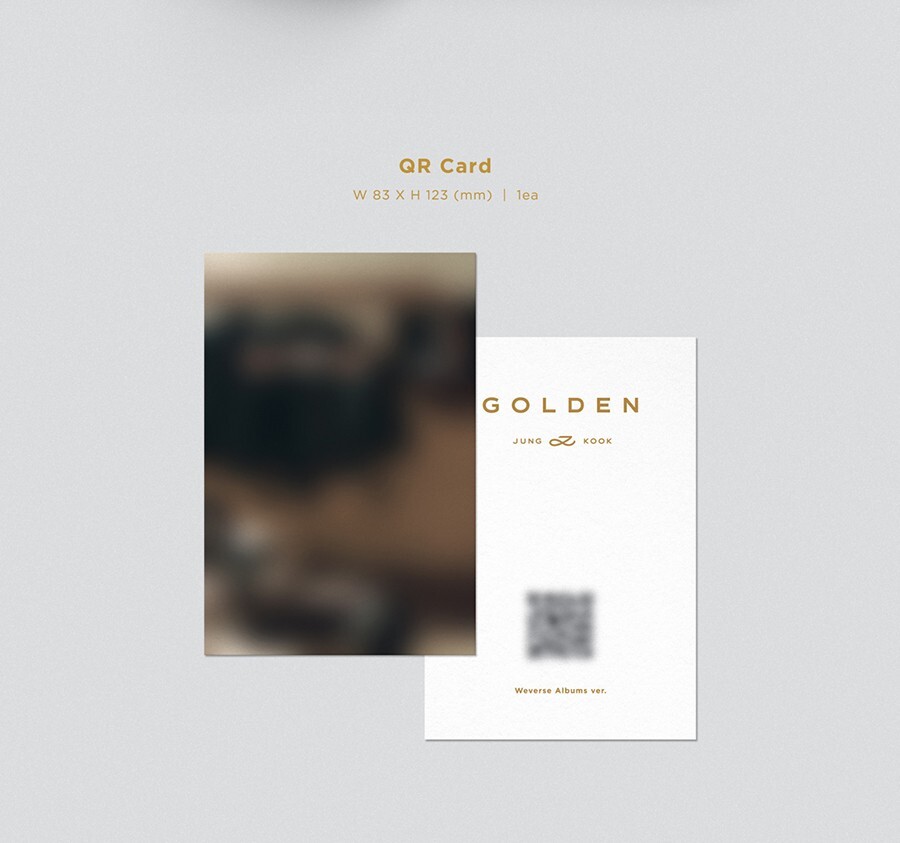BTS JUNGKOOK [GOLDEN] Album WEVERSE Ver/QR Card+Photo Book+