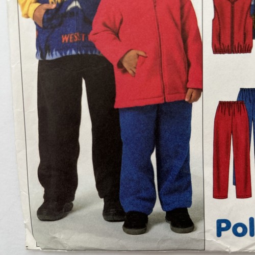 McCalls 4964 Fleece Jacket Gilet Waistcoat Trouser Boy Girl New Uncut Pattern - Picture 3 of 13