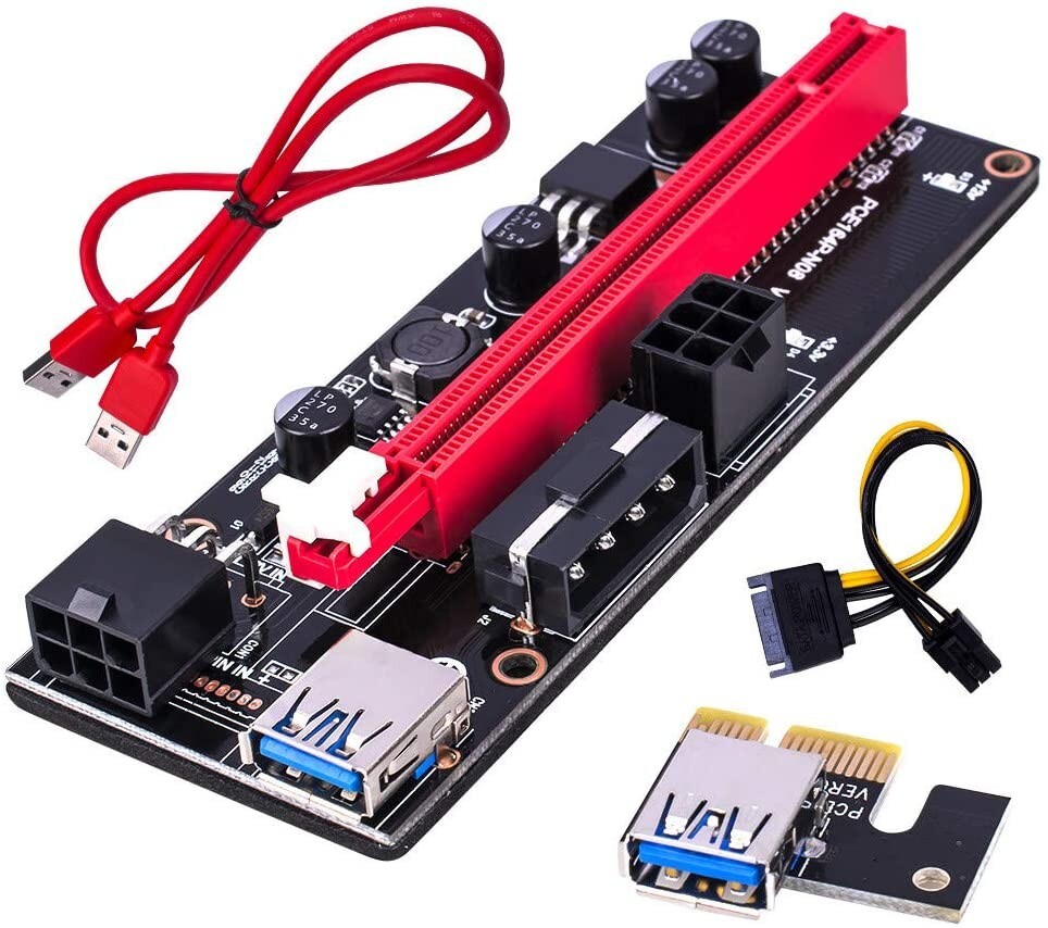 PCIE Riser VER009 PLUS 1X to 16X GPU Adapter PCI-e GPU extender