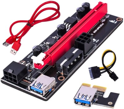 PCIE Riser VER009 PLUS 1X auf 16X GPU Adapter PCI-e GPU Extender USB 3.0 2021