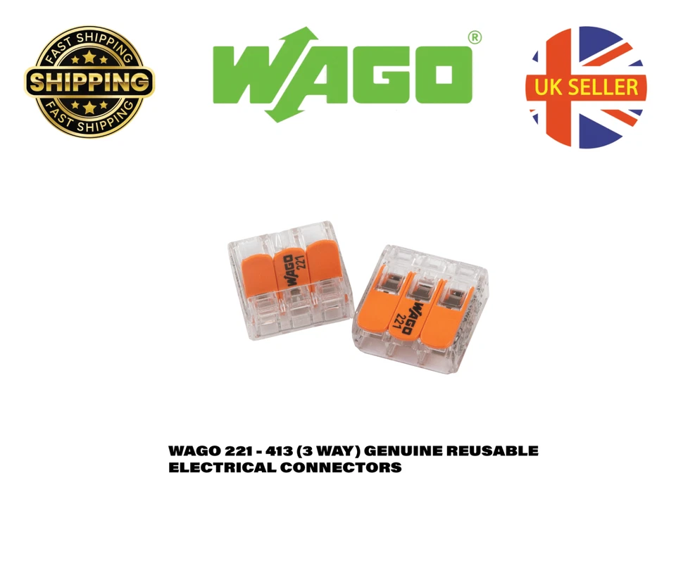 WAGO 221 Series Reusable Electrical Wire Cable Connectors Compact UK SHIPPER - Image 4 of 4