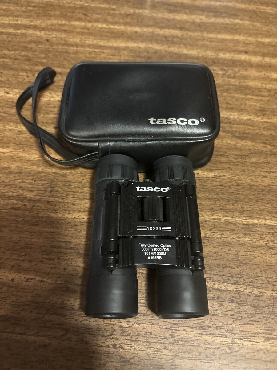 Tasco 10x25 Binoculars w/Case 303ft/1000yds Fully Coated