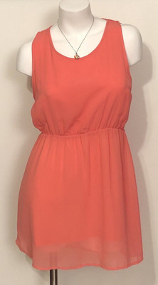 NWT JUNIOR'S H&M DIVIDED LATTICE BACK SLEEVELESS DRESS SIZE 14 (L) MSRP $40.00