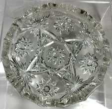 1960 ANCHOR HOCKING Glass Cigar Ashtray 7.75" Round