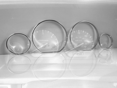 Per Rover 200 / 25 1999-2005 Anelli Alluminio Strumenti Strumentazione 4 pezzi - Imagen 3 de 10