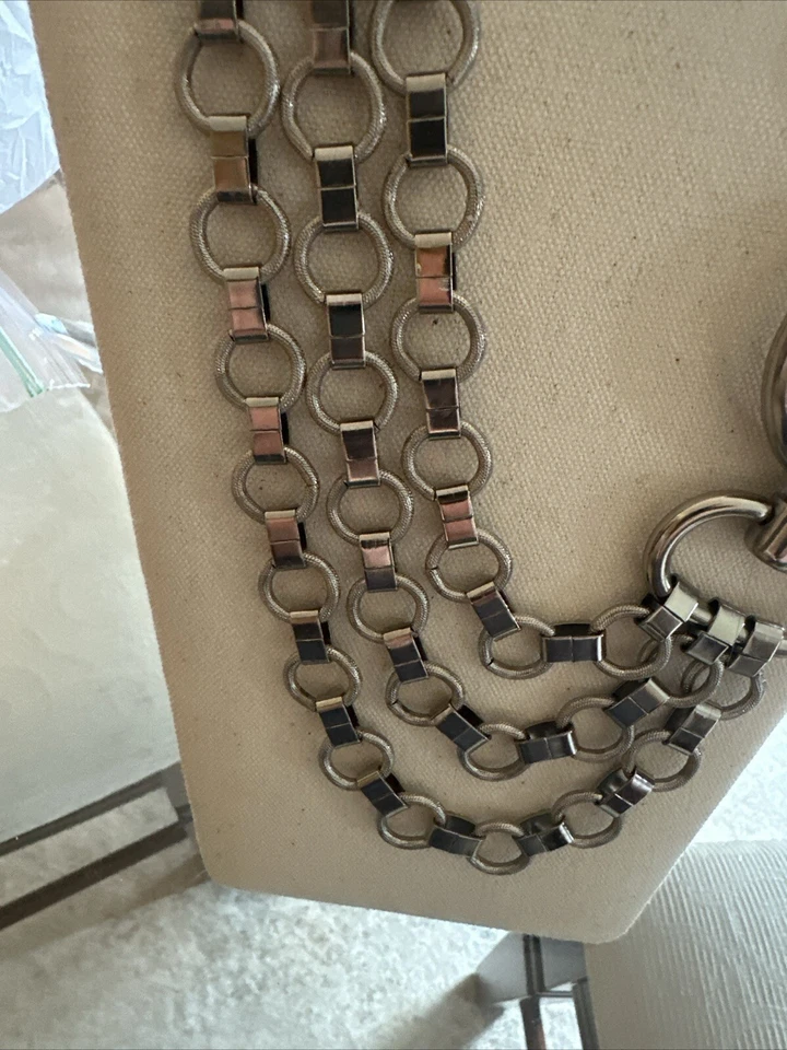 "Collar llamativo gótico industrial basculante de motociclista cadena grande 24""" Foto 3 de 4