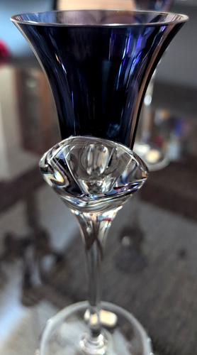 Rhapsodie von Crystal Silhouette feiner Kristall Made in Poland Paar blaue Flöten - Bild 12 von 21