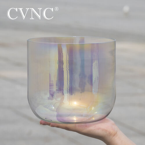CVNC 6 Inch Chakra Alchemy Color Cosmic Clear Crystal Sing Bowl Sound Heal Reiki - Picture 23 of 24