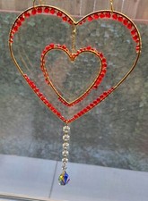Heart suncatcher for window, Approx 8x8