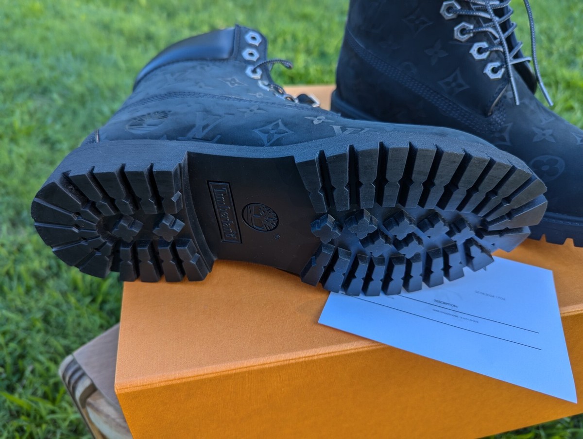 Louis Vuitton X Timberland Ankle 6in Boots US SIZE 9 Black Louis Vuitton X Timberland Ankle 6in Boots US SIZE 9 Black