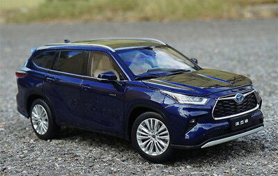 1/18 Scale Highlander 2022 Blue Diecast Car Model Toy Collection