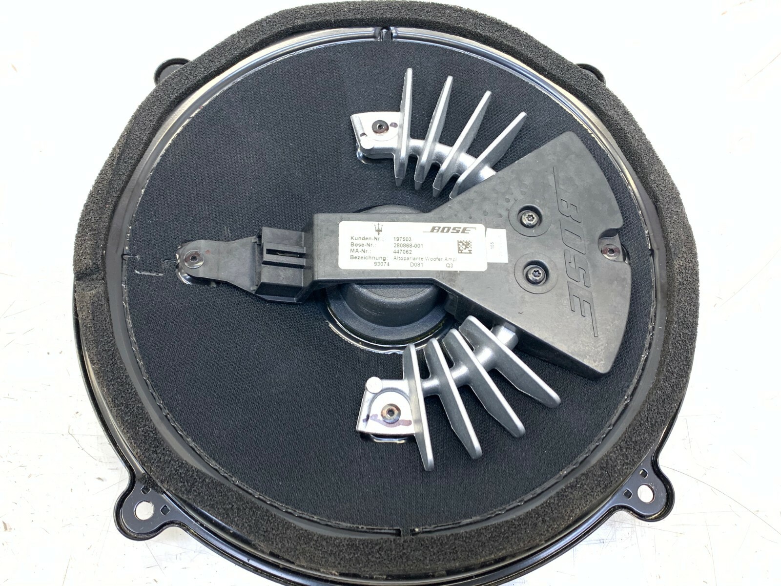 08 09 10 11 12 MASERATI QUATTROPORTE REAR SUBWOOFER SPEAKER OEM 280868-001