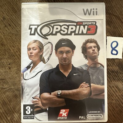 Nintendo Wii ; Topspin 3 - 2k Sports   PEGI 3+ - 2006 - Handbuch dabei
