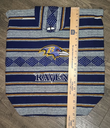 Baltimore Ravens NFL Knit Backpack Draw String Closure - Picture 13 of 13