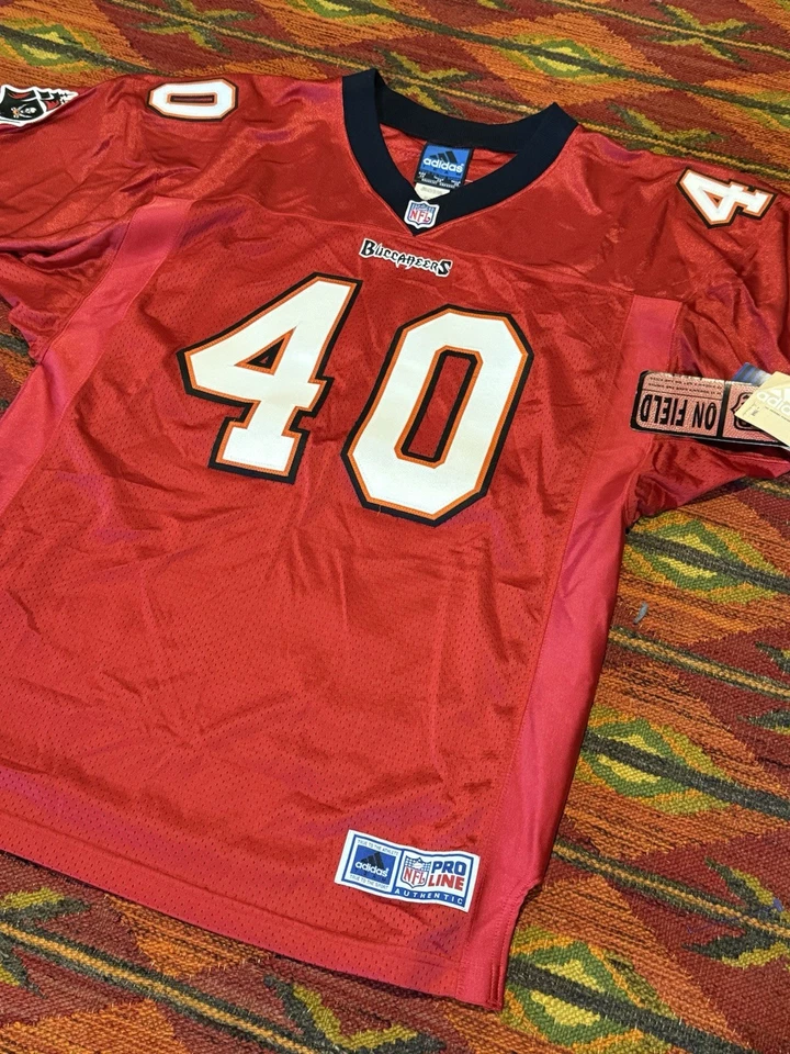 Camiseta deportiva auténtica firmada Adidas Pro Line NFL Tampa Bay Buccaneers Mike Alstott  Foto 2 de 4