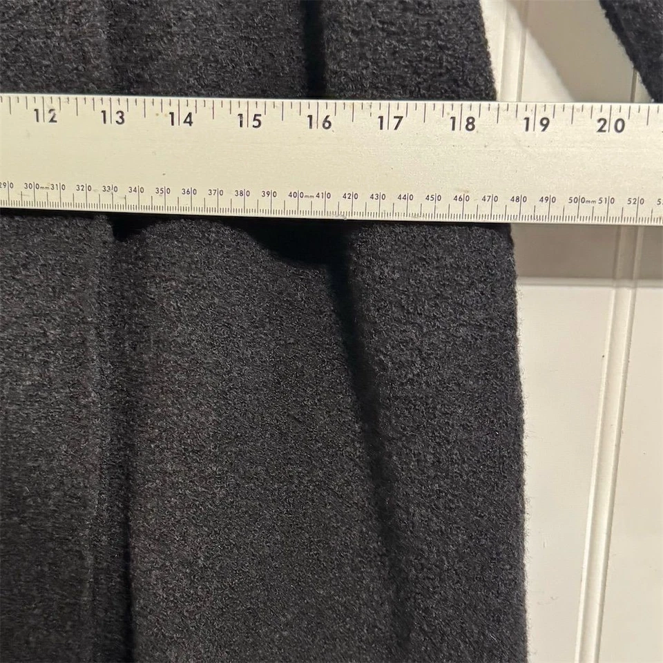 Abrigo plumero de lana hervida Eileen Fisher negro cuello chal S minimalista lujo Foto 4 de 4