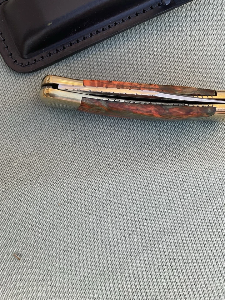 Cuchillo Buck 110 personalizado con funda y lima Foto 3 de 4