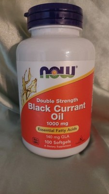 Now Foods Black Currant Oil Double Strength 1000 mg 100 Softgels GMP Quality
