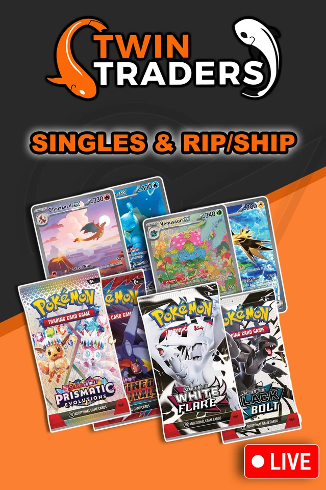 🎉 Pokémon Singles/Packs LIVE + TWINTRADERS BOOSTERS — Starting at £0.99 🔥