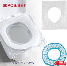 Disposable Toilet Seat Covers   Waterproof, Non-Slip, Individually Wrapped, 60PC