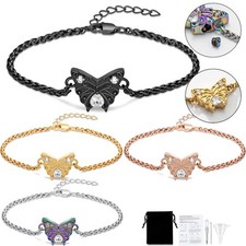 Butterfly Urn Bracelet for Ashes for Women Men Cremation Keepsake Ash Urn Bangle