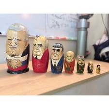 Russian Soviet Leaders Matryoshka Nesting Doll 7 piece set