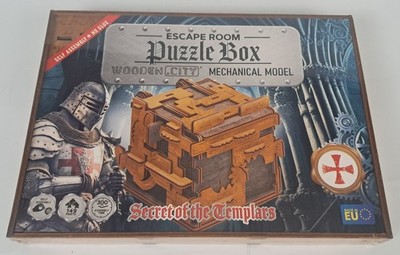 Wooden City Escape Room Puzzle Box Mechanical Model 3D Puzzle Box Templars New