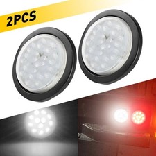 4 Inch Round 24 Led Reverse Backup Tail Lights Trailer Truck Clear Lens 12v 2pcs 4 Inch Round 24 Led Reverse Backup Tail Lights Trailer Truck Clear Lens 12v 2pcs