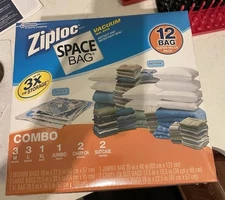 Ziploc Space Bag Vacuum Seal Bags 12 Super Value Pack NEW SEALED