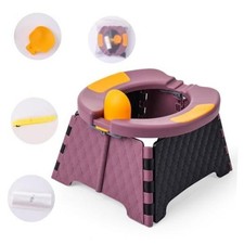 Travel Potty for Toddlers, Portable Foldable Toilet Training Seat Purple