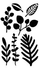Really Great Stencils, Lots of Leaves Stencil, 3x5.5", Leaf Collage, Foliage