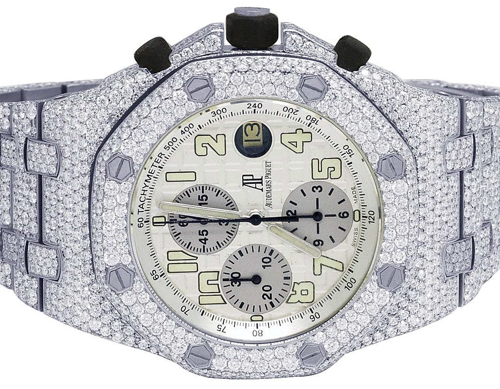 Audemars Piguet — Audemars Piguet Royal Oak Offshore 42MM Brick Dial VS Diamond Watch 37.75 Ct