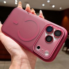 For iPhone 18 17 Pro Max 16 15 Plus 14 13 12 Matte Mag Safe Case with Lens Cover