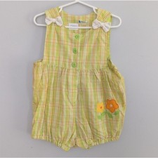 Vintage Carter's 24 Months One Piece Romper Yellow Orange Green