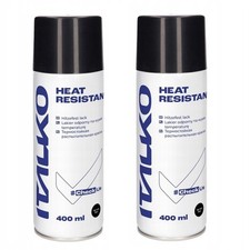 2x Thermolack Schwarz Ofenlack Auspufflack hitzebeständig 650°C Spraydose 400ml