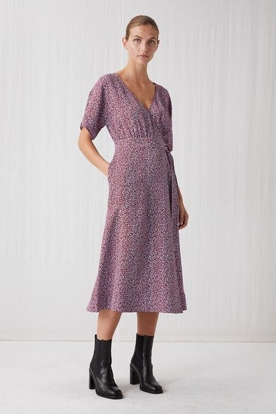 Women ARKET Dress Burgundy Viscose 34