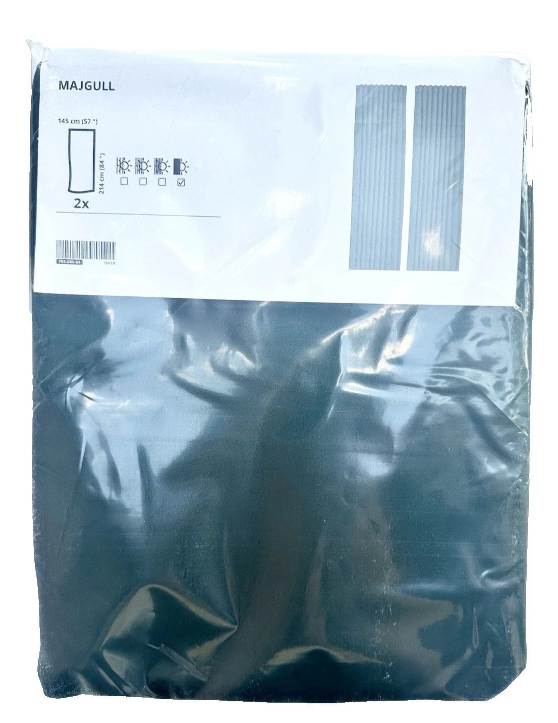 IKEA MAJGULL Blackout Curtains Dark Emerald Green 57x84" 705.600.69 NEW