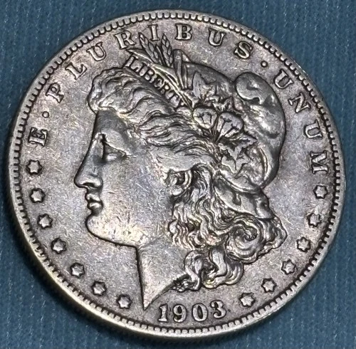 1903s Morgan dollar, Nicely detailed VF Coin