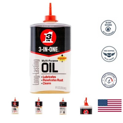 8 OZ Multi-Purpose Oil - Perfect for DIY, Automotive, and Marine Needs