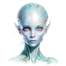 Listing image for Aliens UFO Space Alien Life Star World Self Adhesive Warning Sticker