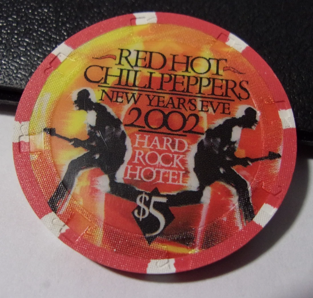 Hard Rock Chip In Collectible Individual $5 Casino Chips for sale